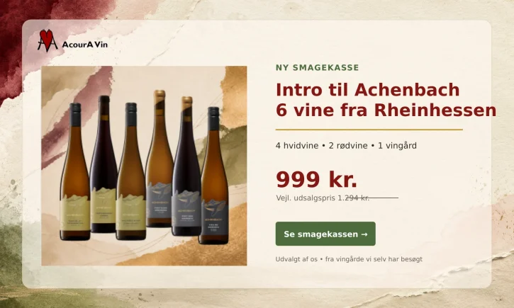 Intro til Achenbach &ndash; smagekasse med seks forskellige vine fra Rheinhessen